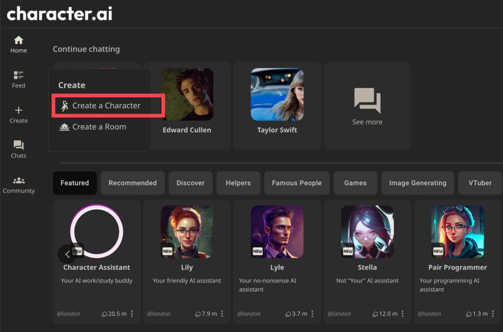 Create and Chat with Fictional Characters on Character AI